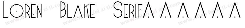 Loren Blake Serif字体转换